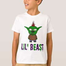 Lil' Beast Goblin Lila und grüner Schriftart T