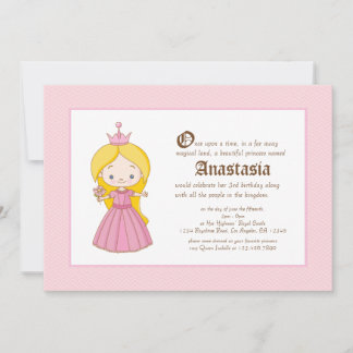 Li'l Blonde Princess Royal Einladung zum Geburtsta