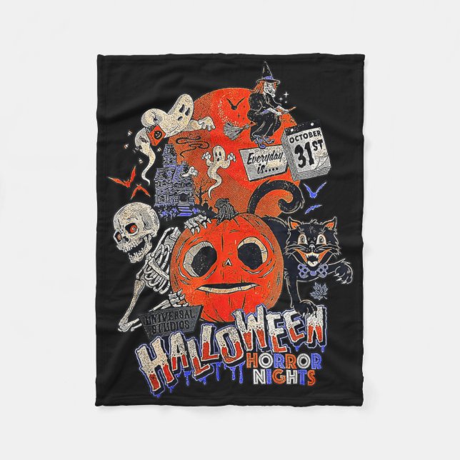 Lil Boo Halloween Horror jeden 3. Oktober Fleecedecke (Vorderseite)
