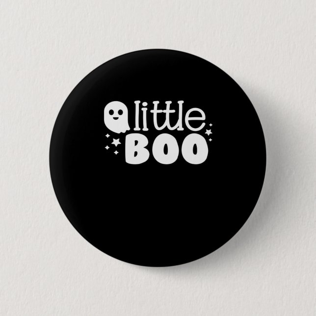 Lil Boo Halloween im Vintage-Stil Button (Vorderseite)