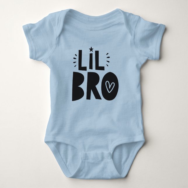 LIL BRO BABY Moderner, feiner und lustiger Skandin Baby Strampler (Vorderseite)