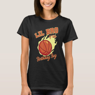 Lil Bro des Geburtstags Boy Basketball Family Bday T-Shirt