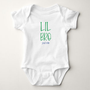 Lil Bro Sibling Name Baby Strampler