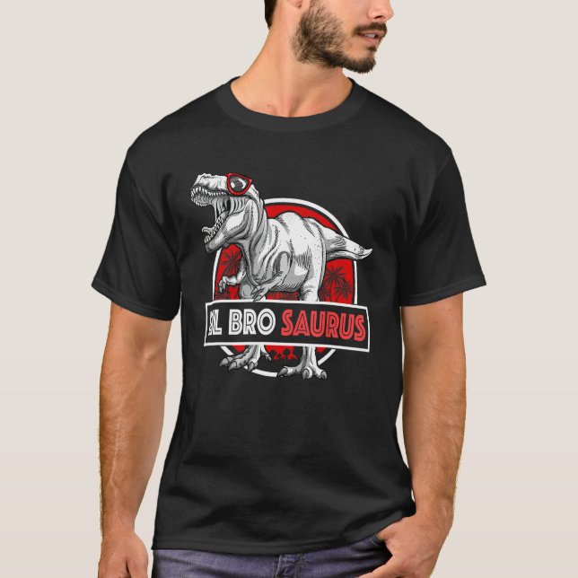 Lil Brosaurus T-Rex Matching Funny Lil Bro Saurus T-Shirt (Vorderseite)