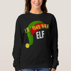 Lil Brother Elf Matching Family Group Christmas Pa Sweatshirt