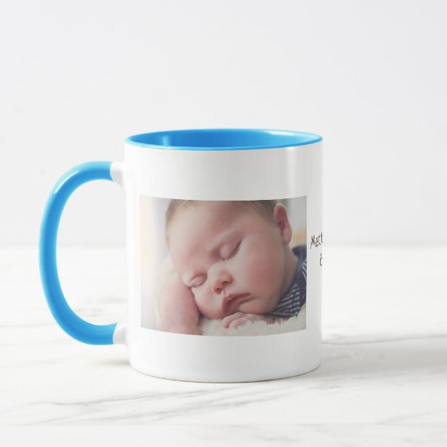 Lil Cowboy und Bär Personalisiertes Foto Tasse (Links)