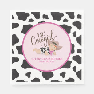 Lil Cowgirl-Babyparty-Servietten - Redhead Serviette