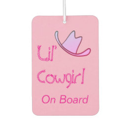 Lil' Cowgirl On Board Western Baby Autolufterfrischer
