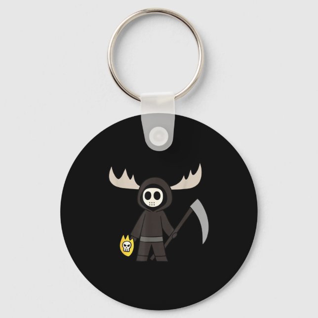 Lil Doom Moose - Funny Reaper Cartoon  Schlüsselanhänger (Vorderseite)