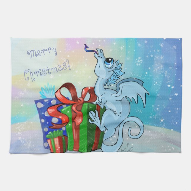 lil' Dragon Snowflake Geschirrtuch (Horizontal)