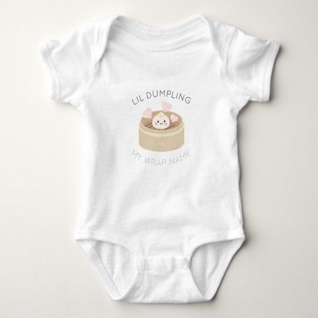 Lil Dumpling ist mein Wrap Name Baby Bodysuit Strampler (Vorderseite)