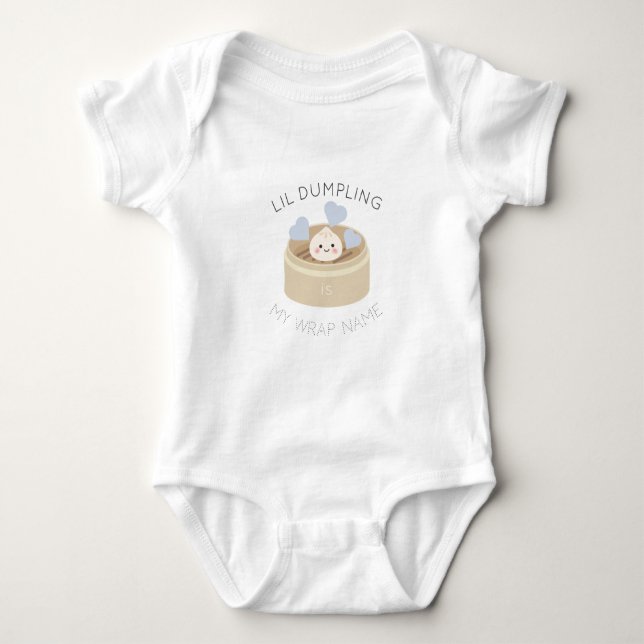 Lil Dumpling ist mein Wrap Name Boy Baby Bodysuit Baby Strampler (Vorderseite)