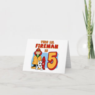 Lil Fireman 5. Geburtstag Einladung