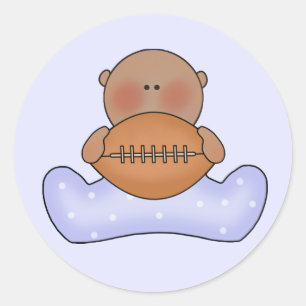 Lil Football Baby Boy- Ethnic Runder Aufkleber