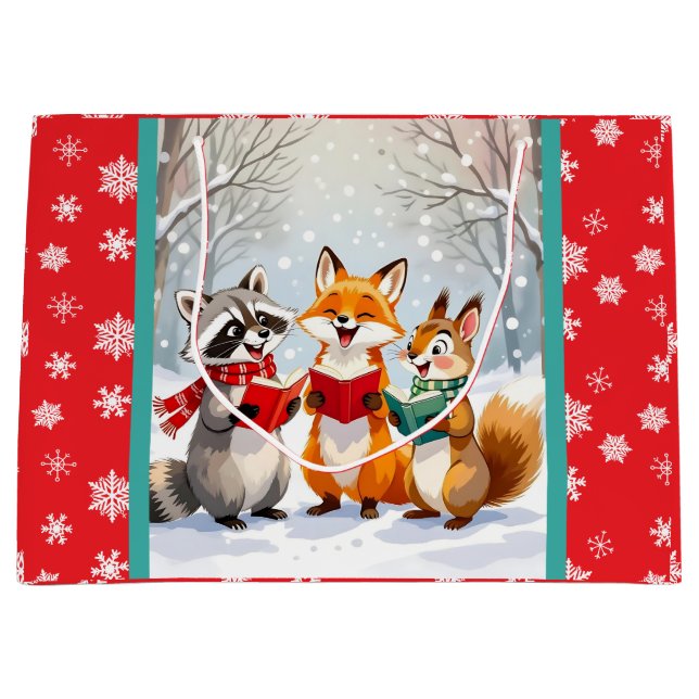 Lil Forest Animals singen Weihnachtslieder Große Geschenktüte (Vorderseite)