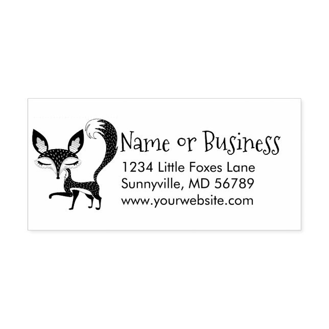 Lil Fox Briefmarke für benutzerdefinierte Adressen Permastempel (Design)