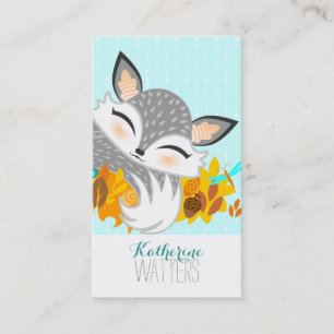 Lil Foxie Cub - Niedlich Fox Vertikale Bizcards Visitenkarte