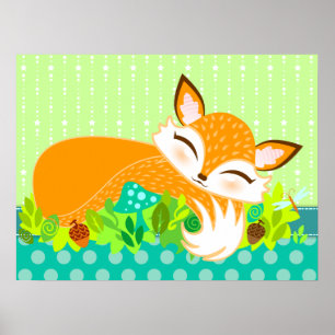 Lil Foxie Cub - Niedlich Fox Wall Poster
