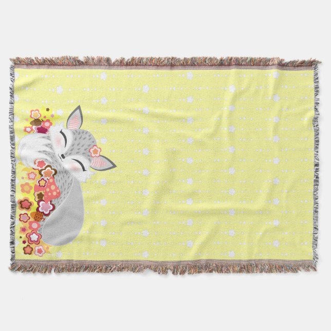 Lil Foxie CUB - niedliche BabyFoxthrow-Decke Decke (Vorderseite)