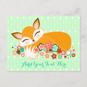 Lil Foxie Cub - Niedlicher Baby Fox Custom Postcar Postkarte