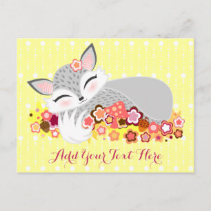 Lil Foxie Cub - Niedlicher Baby Fox Custom Postcar Postkarte