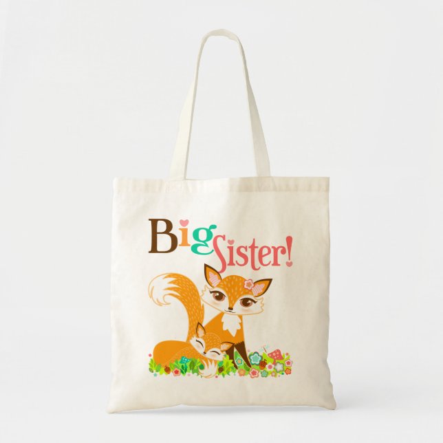 Lil Foxies große Schwester-Taschen-Tasche Tragetasche (Vorne)