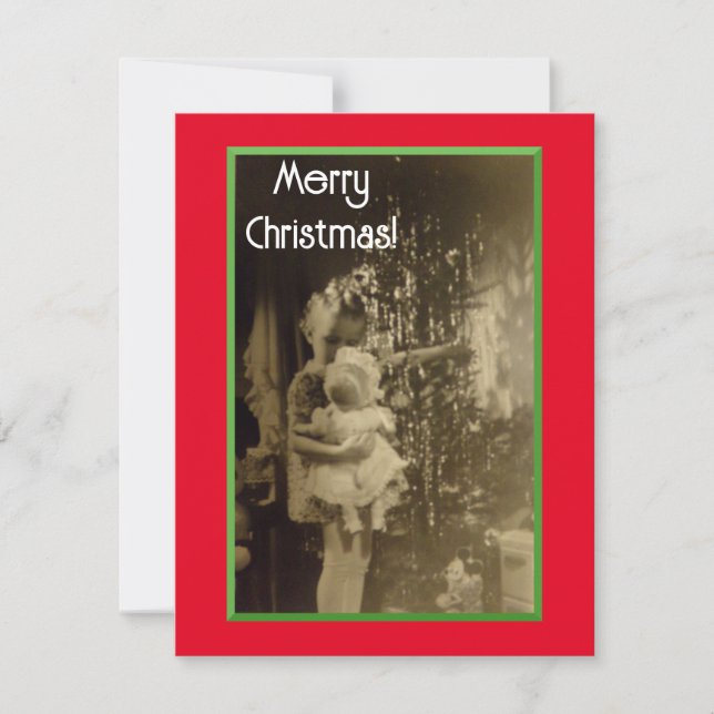 Lil Girl avec nouvelle carte de Noël poupée (Devant)
