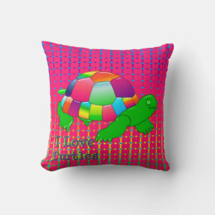 Lil Glass Turtle Square Throw Kissen
