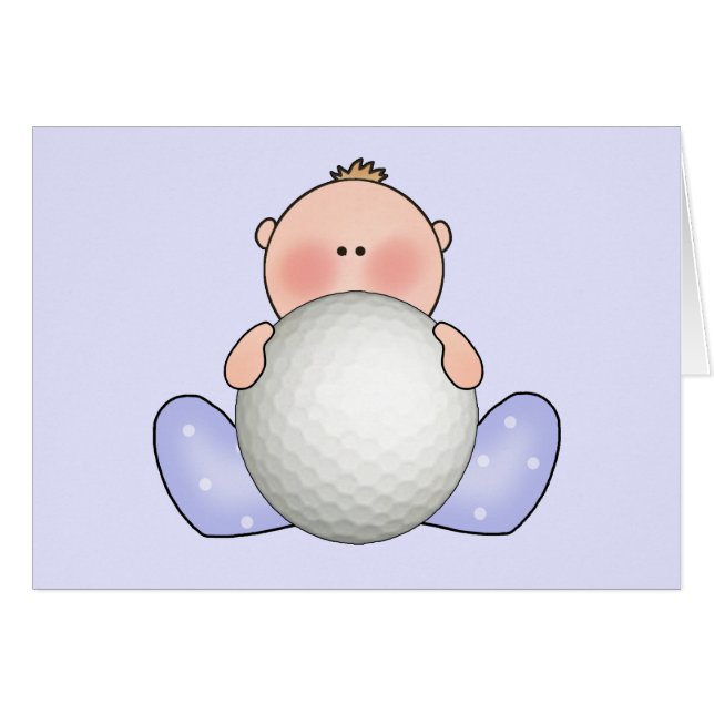 Lil Golf Baby Boy Carte Blank (Devant Horizontal)