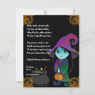 Lil' Hexe in Rainbow Gown Halloween Einladung