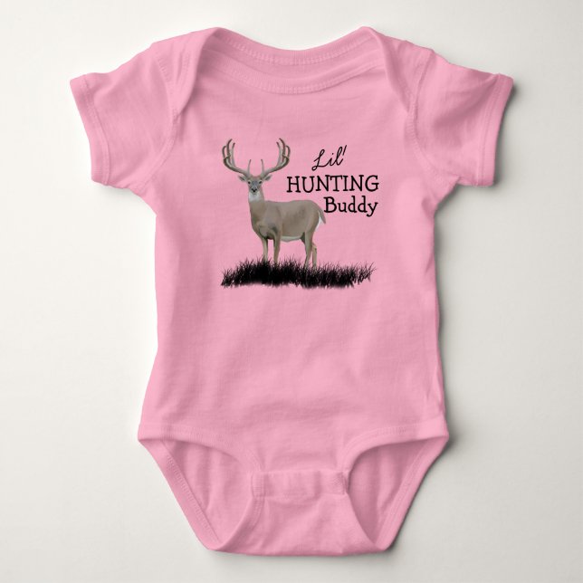 Lil Hunting Buddy Buck Baby Bodysuit Baby Strampler (Vorderseite)