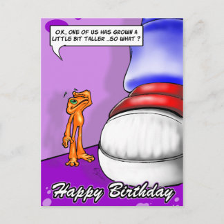 Lil Illow Orange - Happy Birthday Postcard Postkarte