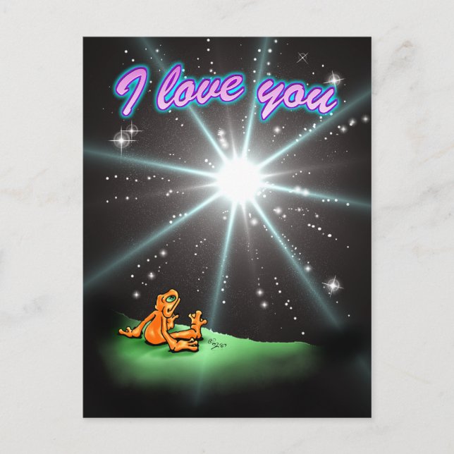 Lil Illow Orange - Ich Liebe Ihnen meinen Star Pos Postkarte (Vorderseite)