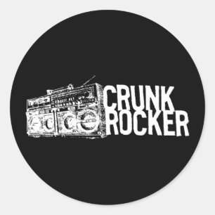 Lil Jon "Crunk Rocker Boombox White" Runder Aufkleber