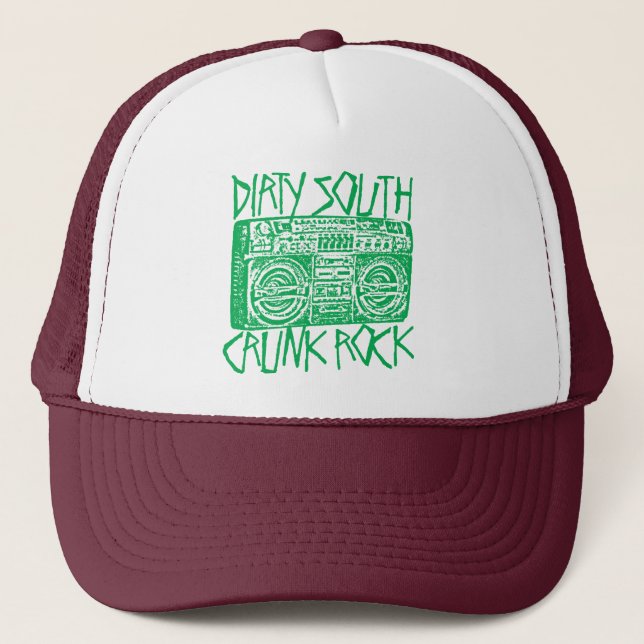Lil Jon "Dirty South Boombox Green" Truckerkappe (Vorderseite)