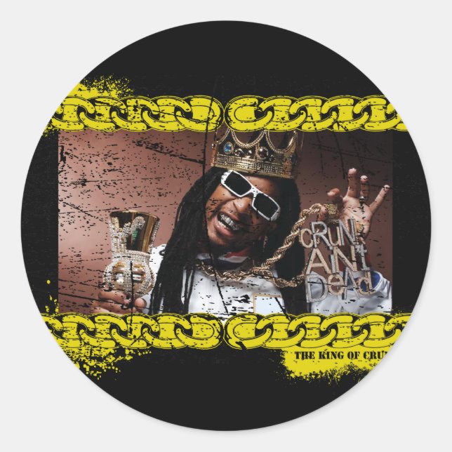 Lil Jon "King of Crunk" Runder Aufkleber (Vorderseite)