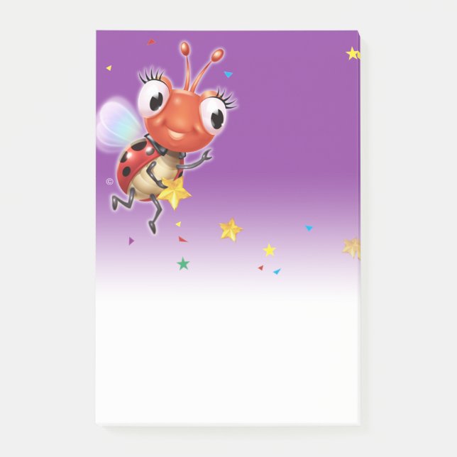 Lil Ladybug lila Fade Post-it-Notizblock Post-it Klebezettel (Vorderseite)