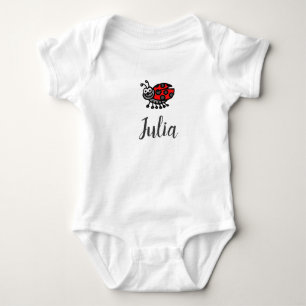 Lil' Ladybug "Name Ihres Kindes hier" personalisie Baby Strampler