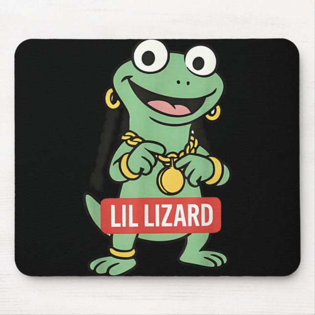 Lil Lizard Funny Lizard Trending Meme Mousepad (Vorne)