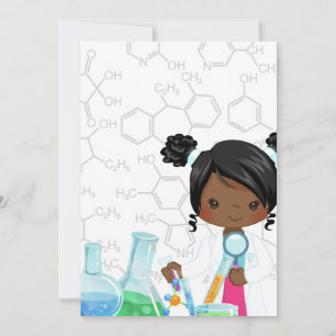 Lil Miss Scientist Carte d'invitation d'anniversai