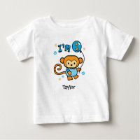 Lil Monkey 1er Anniversaire T-shirt bébé