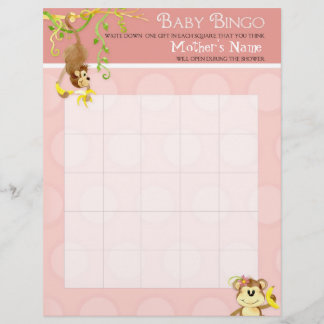 Lil Monkey, Baby Dusche Bingo n Scramble Game