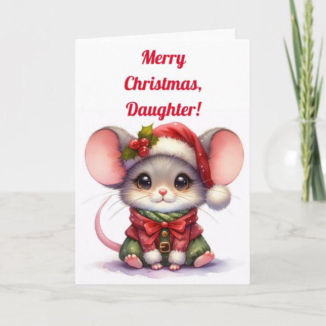 LIL MOUSE DAUGHTER CHRISTMAS CARD DANKESKARTE (Vorderseite)
