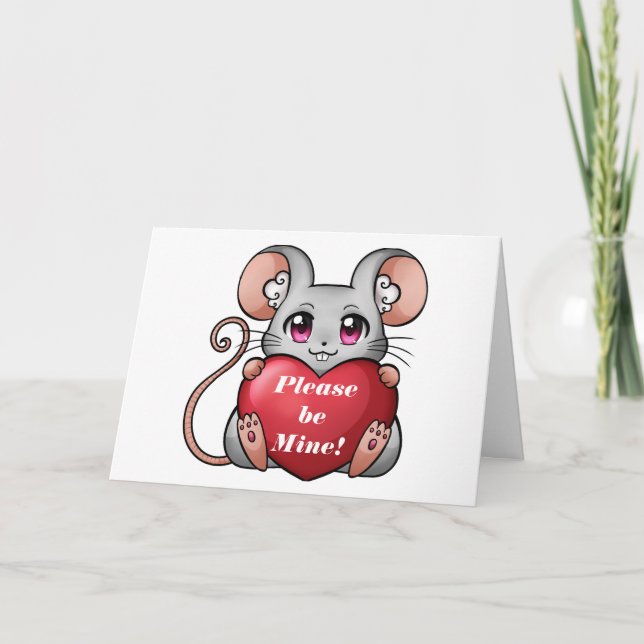 LIL MOUSE GRANDEND VALENTINE CARTE (Devant)