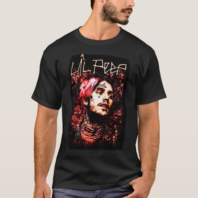 Lil Peep Blumenportrait Essential  T-Shirt (Vorderseite)
