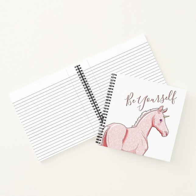Lil Pink Palomino Einhorn (Seien Sie sich selbst) Notizbuch (Innenseite)