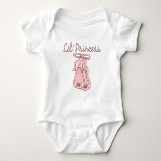 Lil' Princess Ballet Shoes 1 Baby Strampler (Vorderseite)