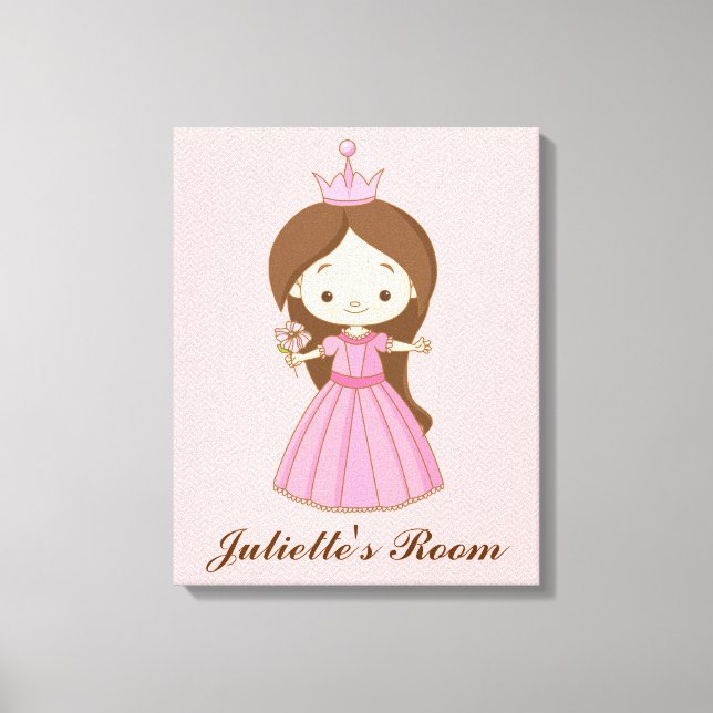 Li'l Princess Personalisiert Girls Zimmer Leinwand (Vorderseite)
