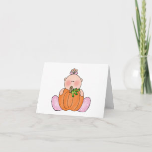 Lil Pumpkin Baby Girl Blank Card Karte