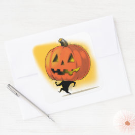 Lil' Pumpkin Head Quadratischer Aufkleber